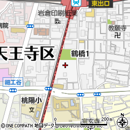 ココファン鶴橋周辺の地図
