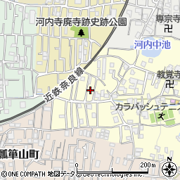 大阪府東大阪市客坊町周辺の地図