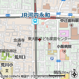 名鉄協商東大阪河内永和駅南駐車場周辺の地図