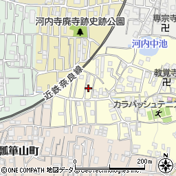 大阪府東大阪市客坊町周辺の地図