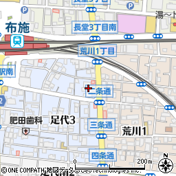 Ａ東大阪市・水漏れ・つまり修理の緊急隊　近鉄布施駅前センター周辺の地図