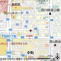 岡山周辺の地図