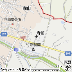 愛知県田原市相川町寺前周辺の地図