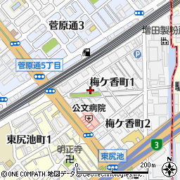 あんしん＋梅ヶ香町周辺の地図