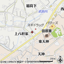 愛知県田原市田原町上八軒家28周辺の地図