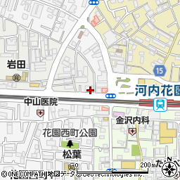 関西みらい銀行河内花園支店 ＡＴＭ周辺の地図