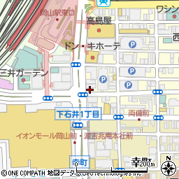 ｉＰｈｏｎｅ修理＆スマホ修理のクイックフィックス　岡山駅前店周辺の地図