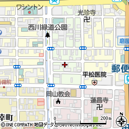 岡山県岡山市北区平和町7-6周辺の地図