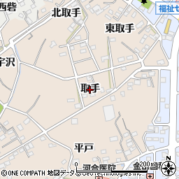愛知県田原市加治町（取手）周辺の地図