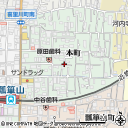 大阪府東大阪市本町9周辺の地図