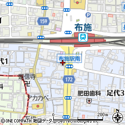 なか卯布施店周辺の地図