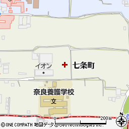 奈良県奈良市七条町周辺の地図