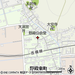 野殿公会堂周辺の地図