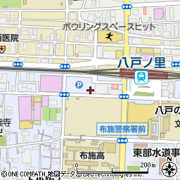 三菱ＵＦＪ銀行八戸ノ里駅前 ＡＴＭ周辺の地図
