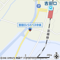 吉田口バイパス中央周辺の地図