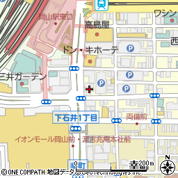 セブンイレブン岡山錦町店周辺の地図