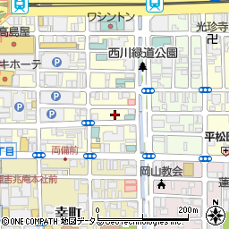 岡山県岡山市北区錦町4周辺の地図