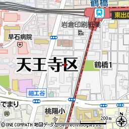 大阪府大阪市天王寺区東上町周辺の地図