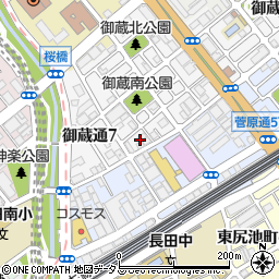 兵庫県神戸市長田区御蔵通6丁目202周辺の地図