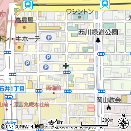 岡山県岡山市北区錦町周辺の地図