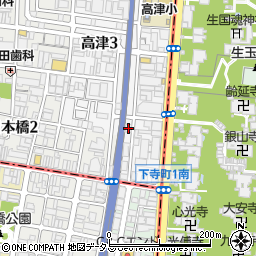 大阪府大阪市中央区高津3丁目16-2周辺の地図