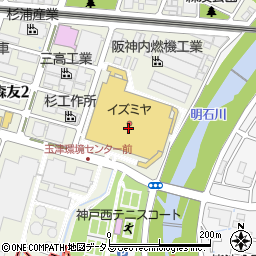 ゆうちょ銀行イズミヤスーパーセンター神戸玉津店内出張所 ＡＴＭ周辺の地図