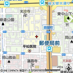 岡山県岡山市北区磨屋町7-18周辺の地図