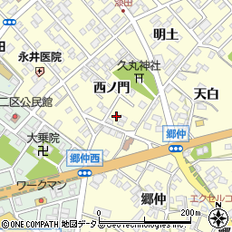 愛知県田原市神戸町西ノ門7周辺の地図