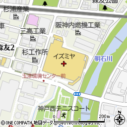セリアスーパーセンターイズミヤ神戸玉津店周辺の地図