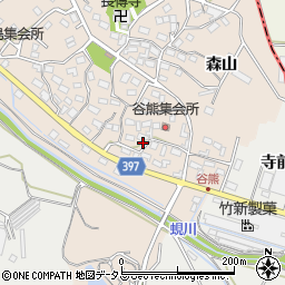 愛知県田原市谷熊町（太神）周辺の地図