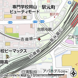 岡山県岡山市北区駅元町3-23周辺の地図