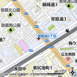 ローソンストア１００長田菅原通店周辺の地図