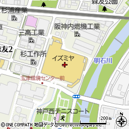 モスバーガーイズミヤ神戸玉津店周辺の地図