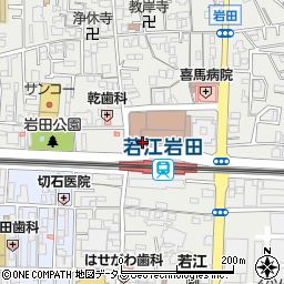 キャンドゥ薬のヒグチ岩田駅前店周辺の地図