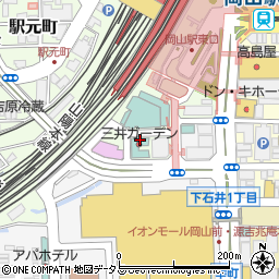 三井ガーデンホテル岡山周辺の地図