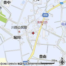 愛知県田原市豊島町川西42周辺の地図