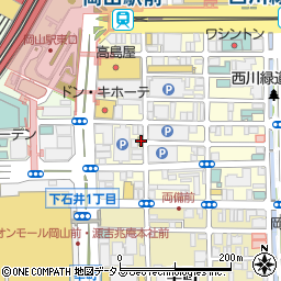 ファミリーマート岡山錦町店周辺の地図