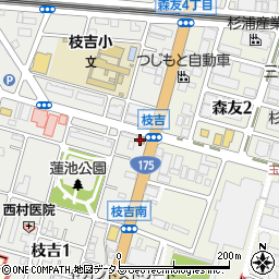 神戸西警察署枝吉交番周辺の地図