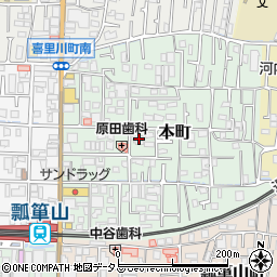 大阪府東大阪市本町9-23周辺の地図