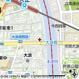 リパーク三軒家東１丁目第２駐車場周辺の地図