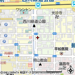 鉄板酒場 炉久 ろく 岡山駅前店周辺の地図