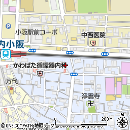 大阪府東大阪市下小阪1丁目2周辺の地図