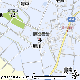 愛知県田原市豊島町川西112周辺の地図