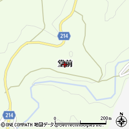奈良県山添村（山辺郡）堂前周辺の地図
