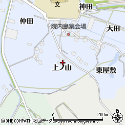 愛知県田原市豊島町上ノ山周辺の地図
