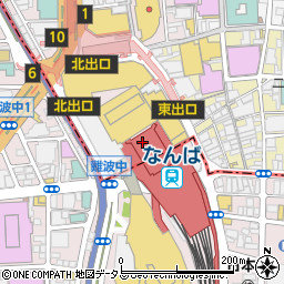 南海電気鉄道株式会社　難波駅周辺の地図