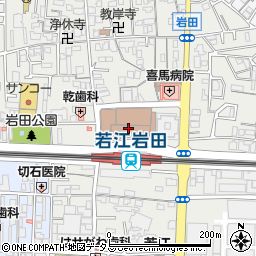 ファミリーマート近鉄若江岩田駅前店周辺の地図