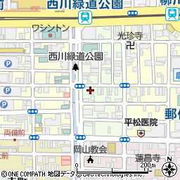 岡山県岡山市北区平和町6-2周辺の地図