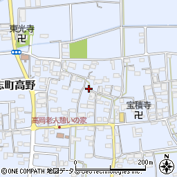 〒515-2504 三重県津市一志町高野（高野団地）の地図