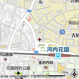 白木屋 河内花園北口駅前店周辺の地図
